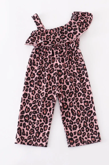 Leopard & Pink Off The Shoulder Jumpsuit - abcthreads