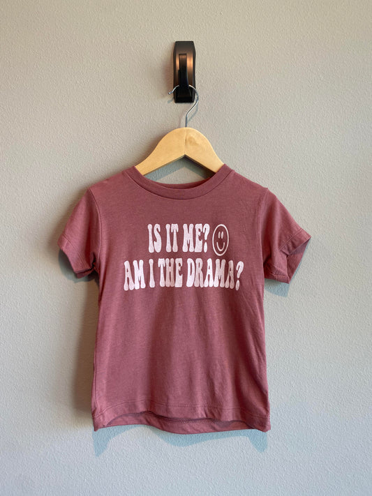 Is It Me? Am I The Drama? Mauve Graphic Tee - Toddler Girls - abcthreads
