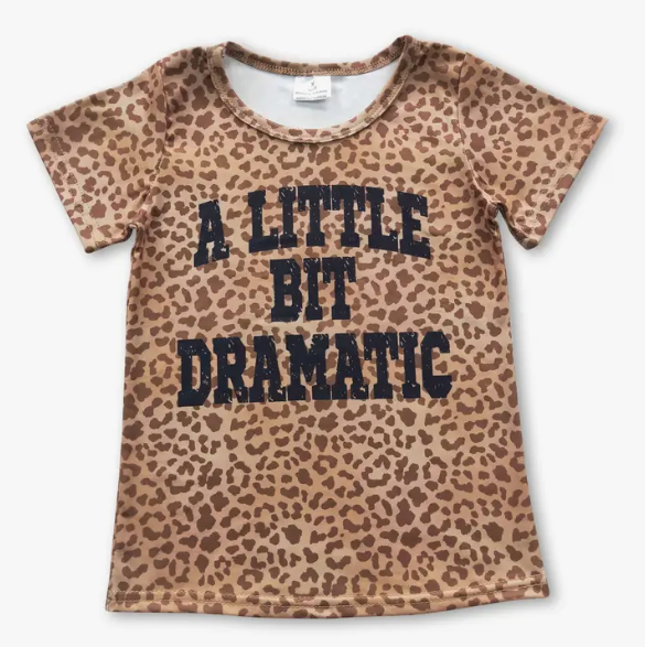 A Little Bit Dramatic Girls Leopard Top - abcthreads