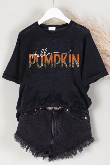 Women's Hello Pumpkin Graphic Tee - abcthreads