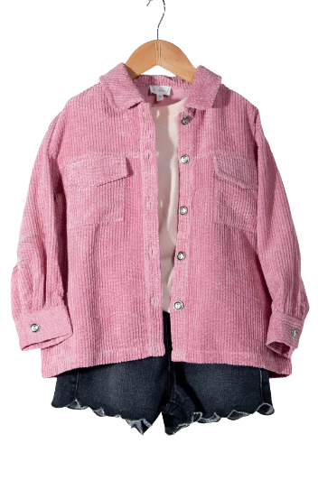 Supersoft Mauve Corduroy Shacket - Girls - abcthreads