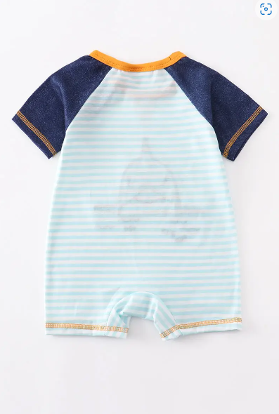 Shark Applique Baby Romper - abcthreads