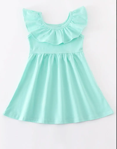 Mint Ruffle Dress - abcthreads