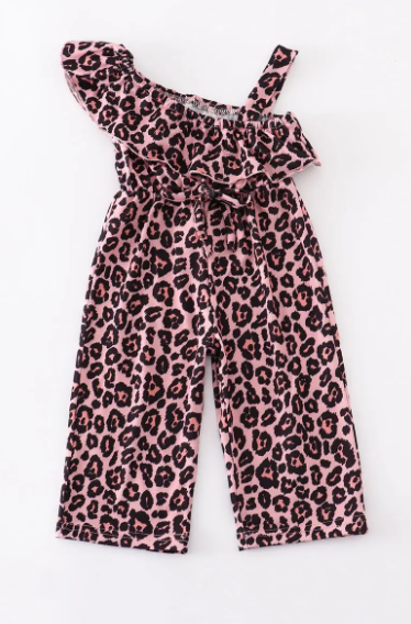 Leopard & Pink Off The Shoulder Jumpsuit - abcthreads