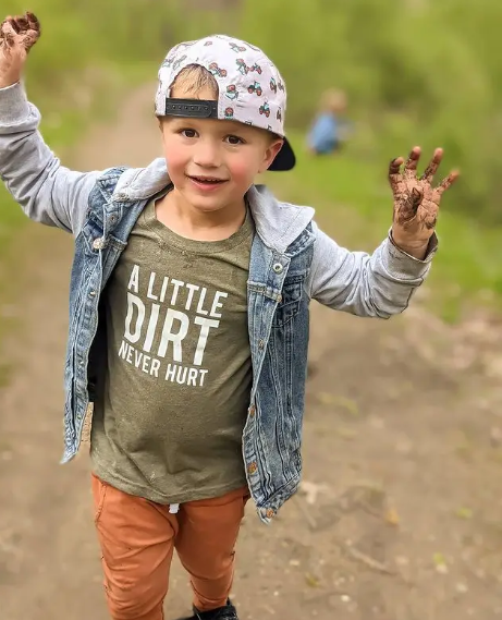 A Little Dirt Never Hurt Graphic Tee - abcthreads