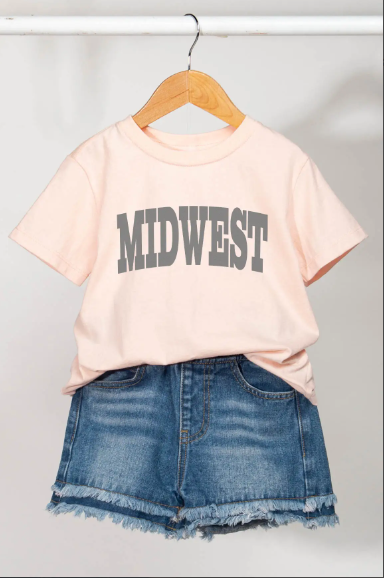 Kids Midwest Graphic Tee - Blush - abcthreads