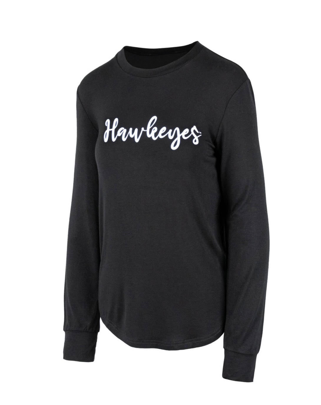 Supersoft Bamboo Long Sleeve Hawkeyes Tee - abcthreads