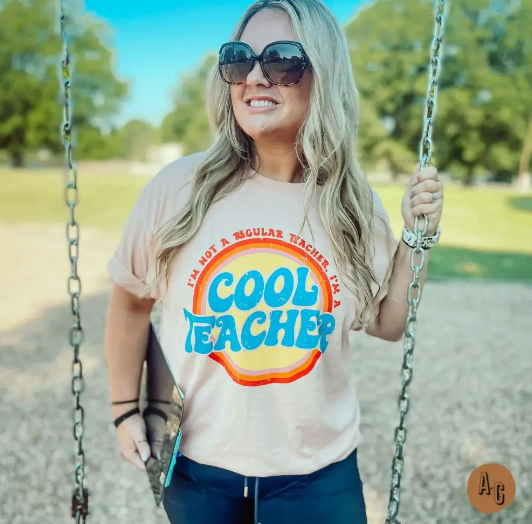 I'm Not a Regular Teacher I'm A Cool Teacher Women's Graphic Tee - abcthreads