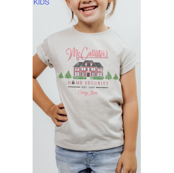 McCallister Home Security Funny Home Alone Kids Graphic Tee - abcthreads