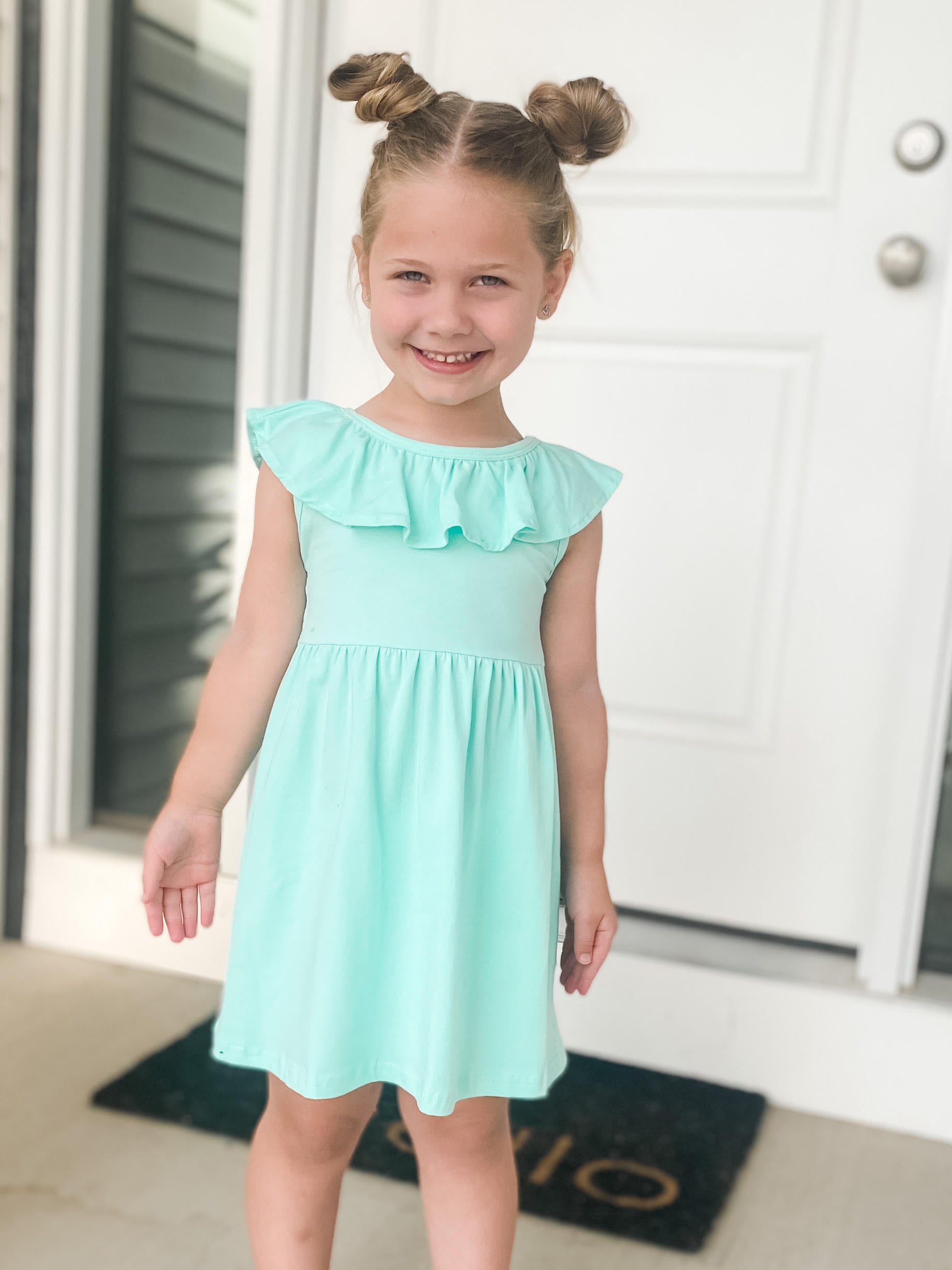 Mint Ruffle Dress - abcthreads