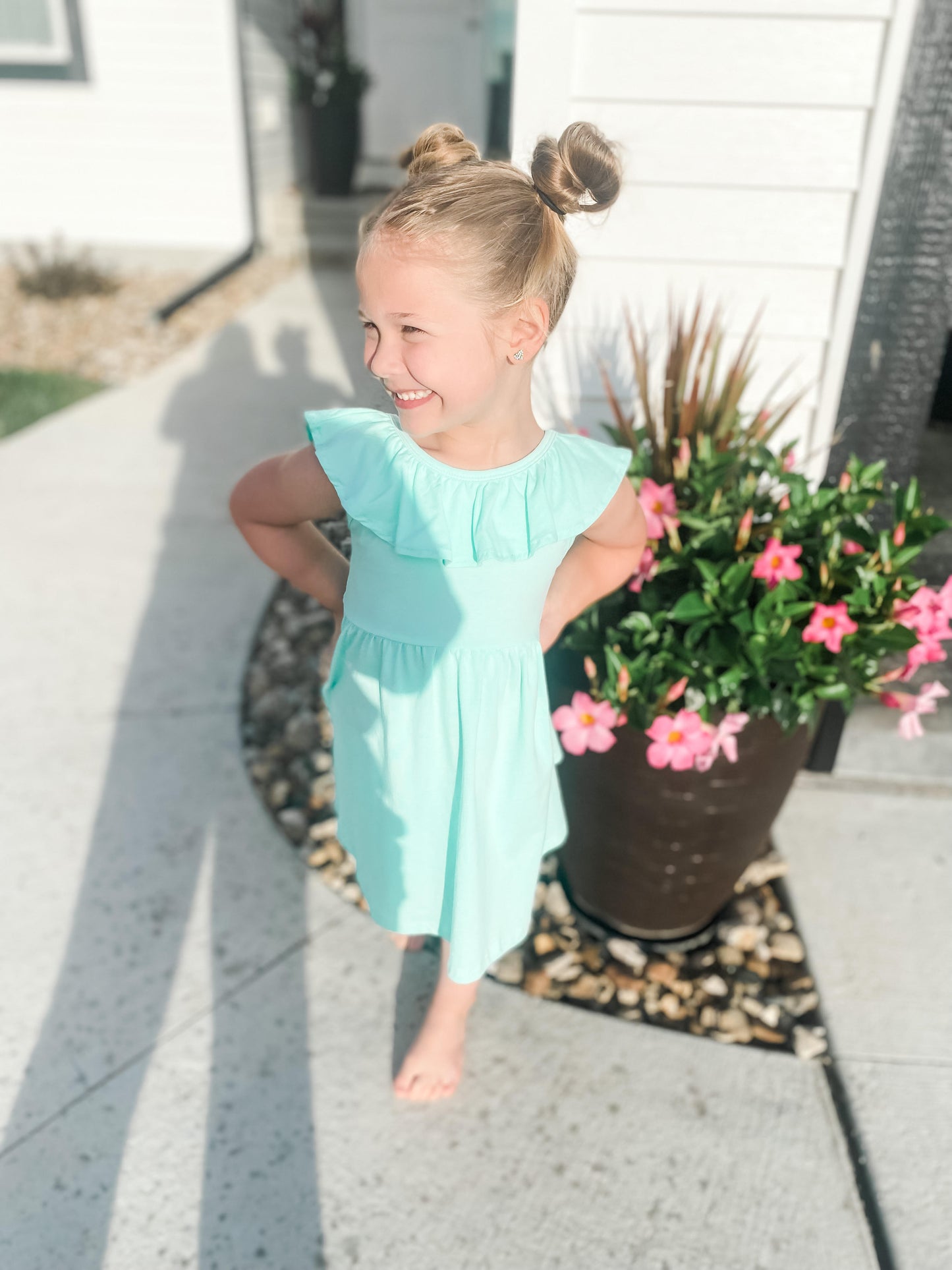 Mint Ruffle Dress - abcthreads